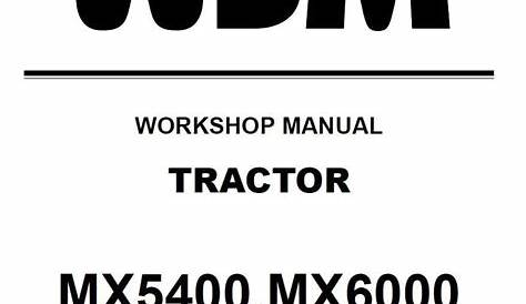 Kubota Mx6000 Owners Manual
