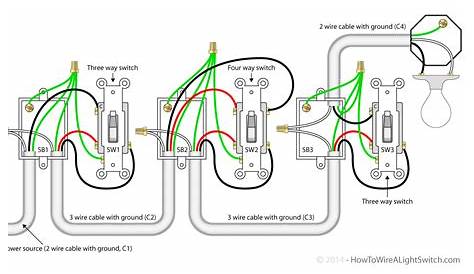3 Way Switch Wiring Diagram Variations Ceiling Light - Wiring - Four
