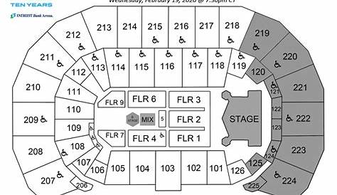intrust bank arena seating chart with seat numbers