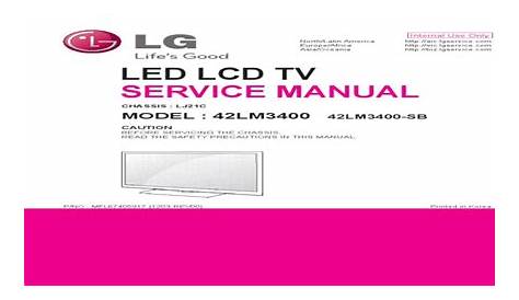 LG TV Service Manual