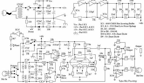 mic preamp circuit diagram