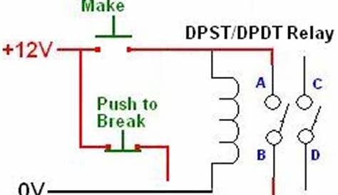 Wiring 8 pin DPDT relay for two button on off control