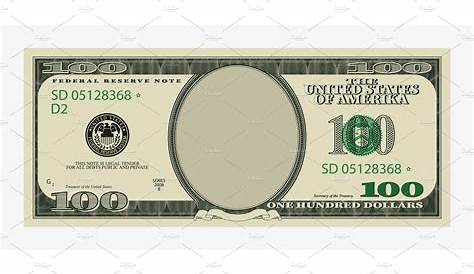 One hundred dollars bill template | Finance Illustrations ~ Creative Market