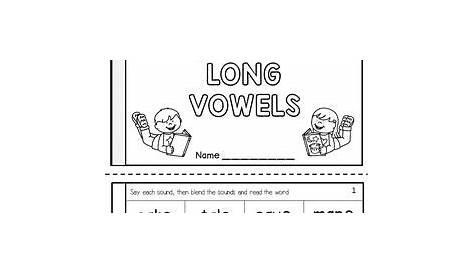 How To Teach Long Vowels - Christopher Baum's Reading Worksheets
