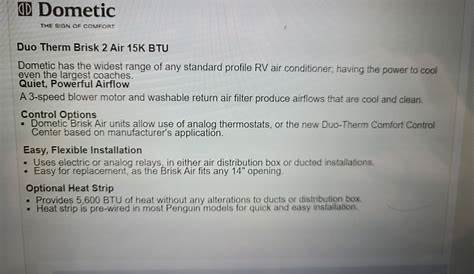 dometic brisk air 2 service manual