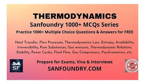 Thermodynamics Questions and Answers - Sanfoundry