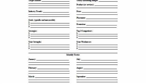 9+ One Page Marketing Plan Templates - DOC, PDF, Excel