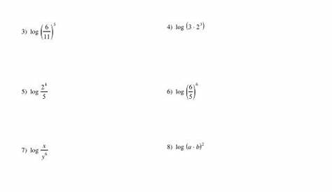 expand and condense logarithms worksheet