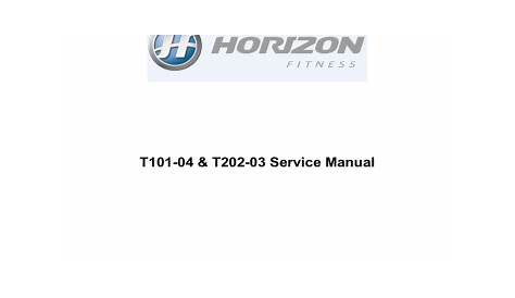 Horizon Fitness T101 Owner's Manual