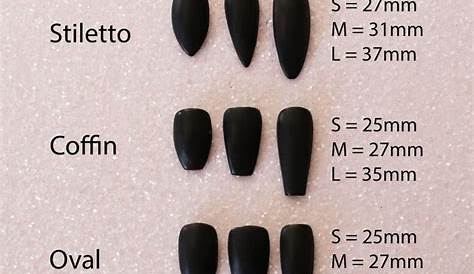 fake nail size chart
