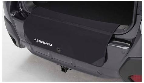 2021 subaru Ascent Rear Bumper Protector Mat. When not in use: folds