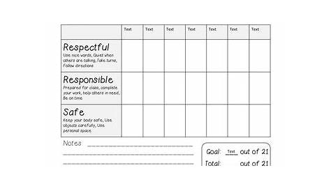 Behavior Chart (Responsible, Respectful, Safe) by Learning Lab | TpT