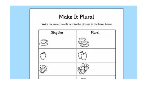 Singular And Plural Worksheets For Kindergarten : Mama With Kids