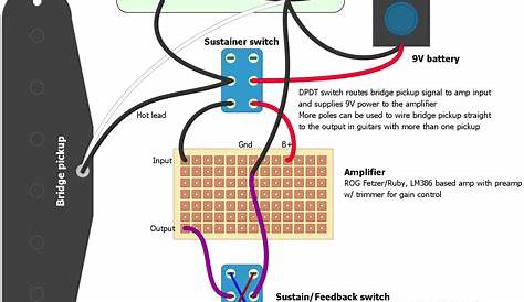 sustain pedal circuit diagram