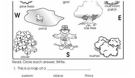 map for kindergarten worksheet