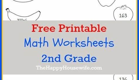 worksheets for second graders free printable