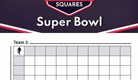 Super Bowl Pool Template Printable - Fillable Form 2023