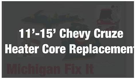 2011-2015 Chevy Cruze heater core replacement - YouTube