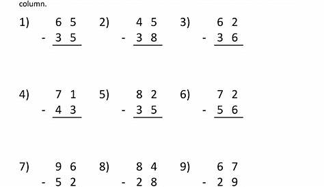 free 3 digit subtraction worksheets