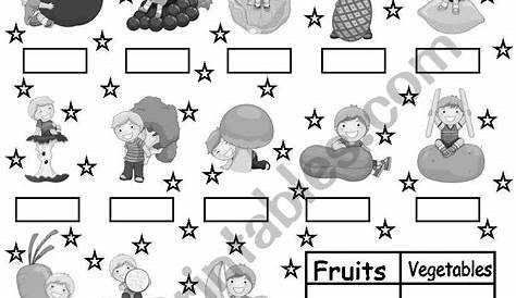 fruit or vegetable worksheet