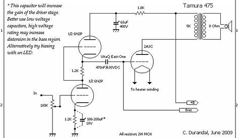 2a3 tube amp schematic