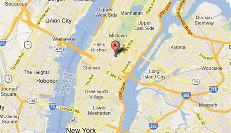 New York Map Rockefeller Center