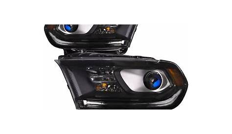 Headlights Set Halogen Black w/o LED DRL Pair For 2014-2015 Dodge Durango | eBay