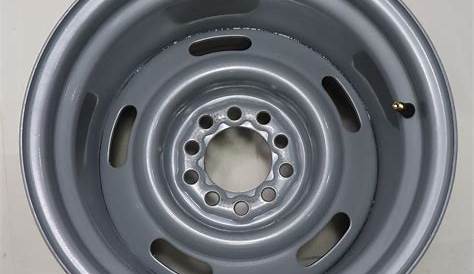 GM Dual Pattern Silver 15x10 Rally Wheel, 4.5 Inch-4.75 Inch