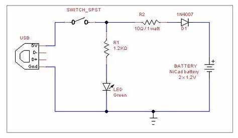 Simple USB battery charger circuit | Engineers Gallery