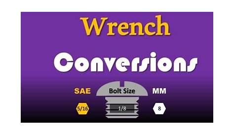 Wrench Socket Conversions Chart SAE Metric Sizes | Hand Tool Essentials