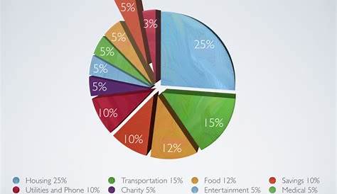 Monthly budget pie chart