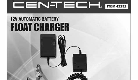 cen-tech battery charger manual
