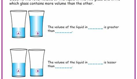 measuring liquids worksheet answers