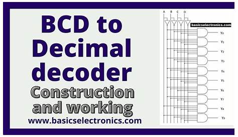 decimal to bcd converter circuit diagram