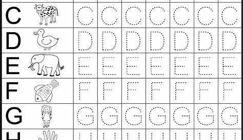 traceable letters printable worksheets