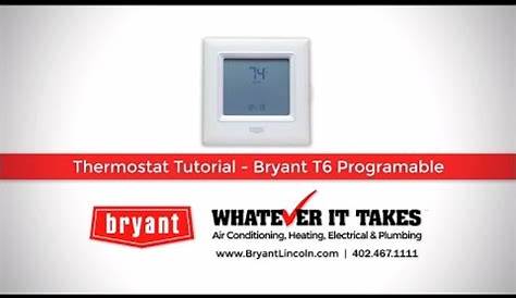 bryant evolution connex thermostat manual