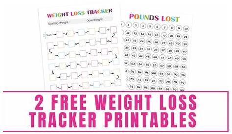 weight loss fitness tracker printable