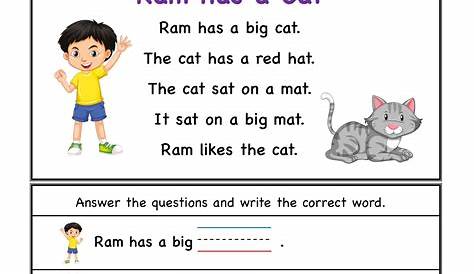 kindergarten worksheets at word family comprehension 4 - word building