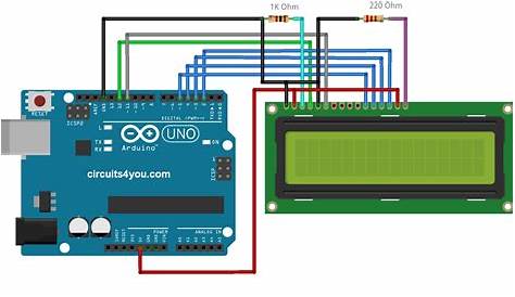 16×2 LCD interface with Arduino UNO | Circuits4you.com
