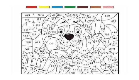Division Coloring Worksheets Math Multiplication and Division Color by