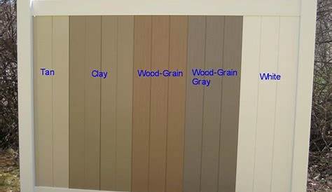 vinyl fence color chart