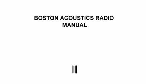 boston acoustics hsi 475 owner's manual