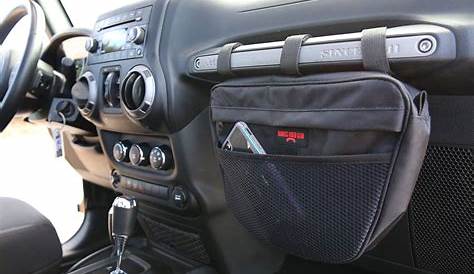 Badass Moto Jeep Wrangler Phone Holder Storage Organizer Bag for Accessories, Cell & Sunglasses