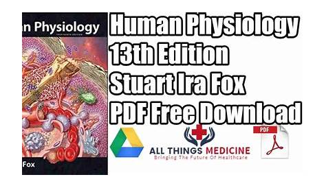 Human Physiology 13th Edition PDF By Stuart Ira Fox Free Download