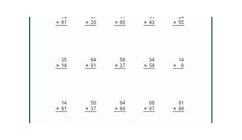 Multiply 2 x 2 digits worksheets | K5 Learning