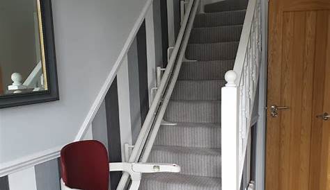 Stannah 260 curved stairlift in cranberry - 1st Step Mobility