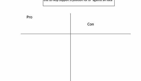 pros and cons t chart