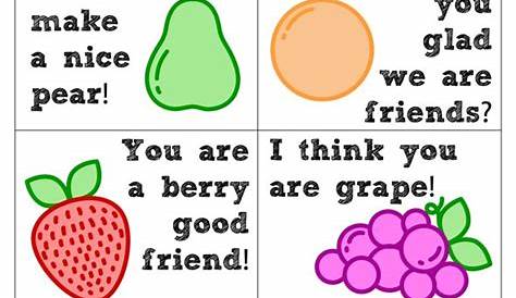 Printable Fruity Valentines - Busy Moms Helper | Valentines, Silly