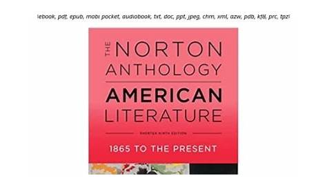 the norton anthology of african american literature 3rd edition pdf