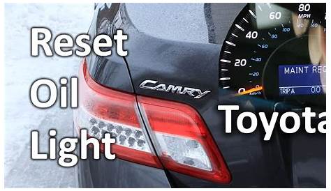 How-to Reset Maintenance Required Light Toyota Camry - YouTube